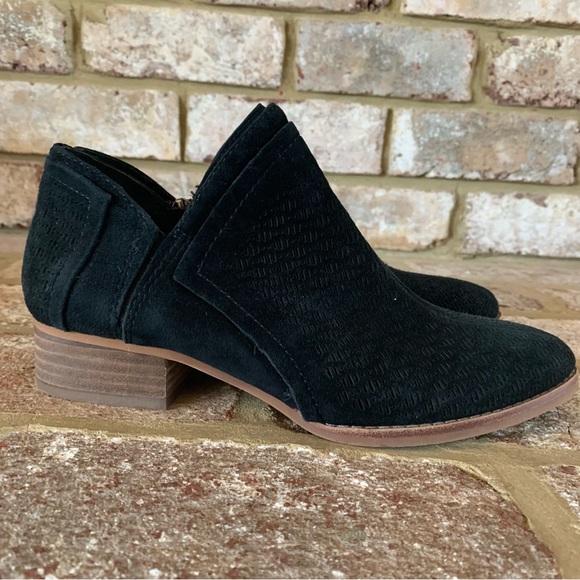 Vince Camuto. | Perforated Black Ankle Booties - Picture 10 of 12